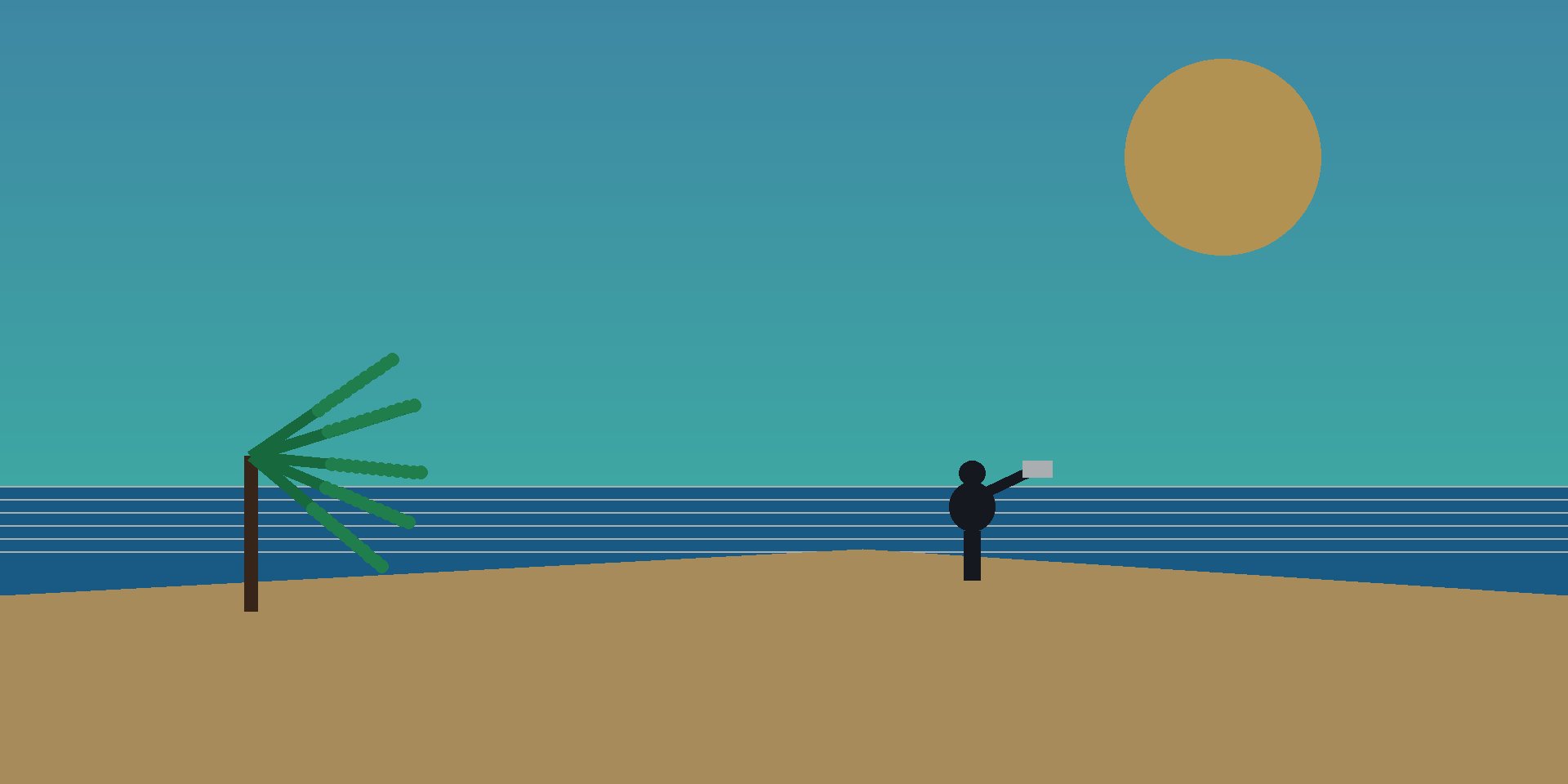 Traveler at tropical beach using phone
